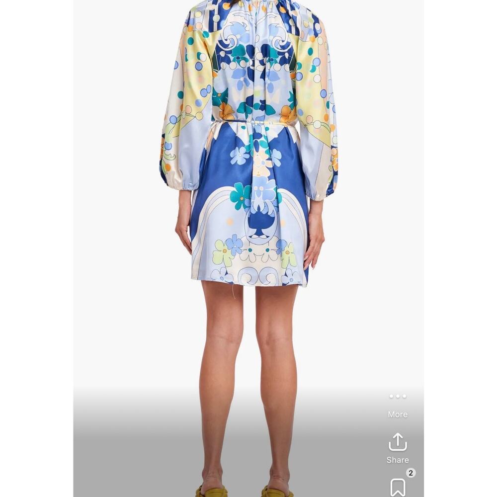CIEBON Drea Floral Print Long Sleeve Minidress Size Small - Picture 4 of 7